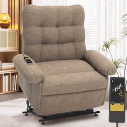 Electric Power Lift Recliner Chair with 3 Independent Motors, UHOMEPRO Easy Stand Assist Recliner for Elderly Adults, Comfortable Living Room Chair, D