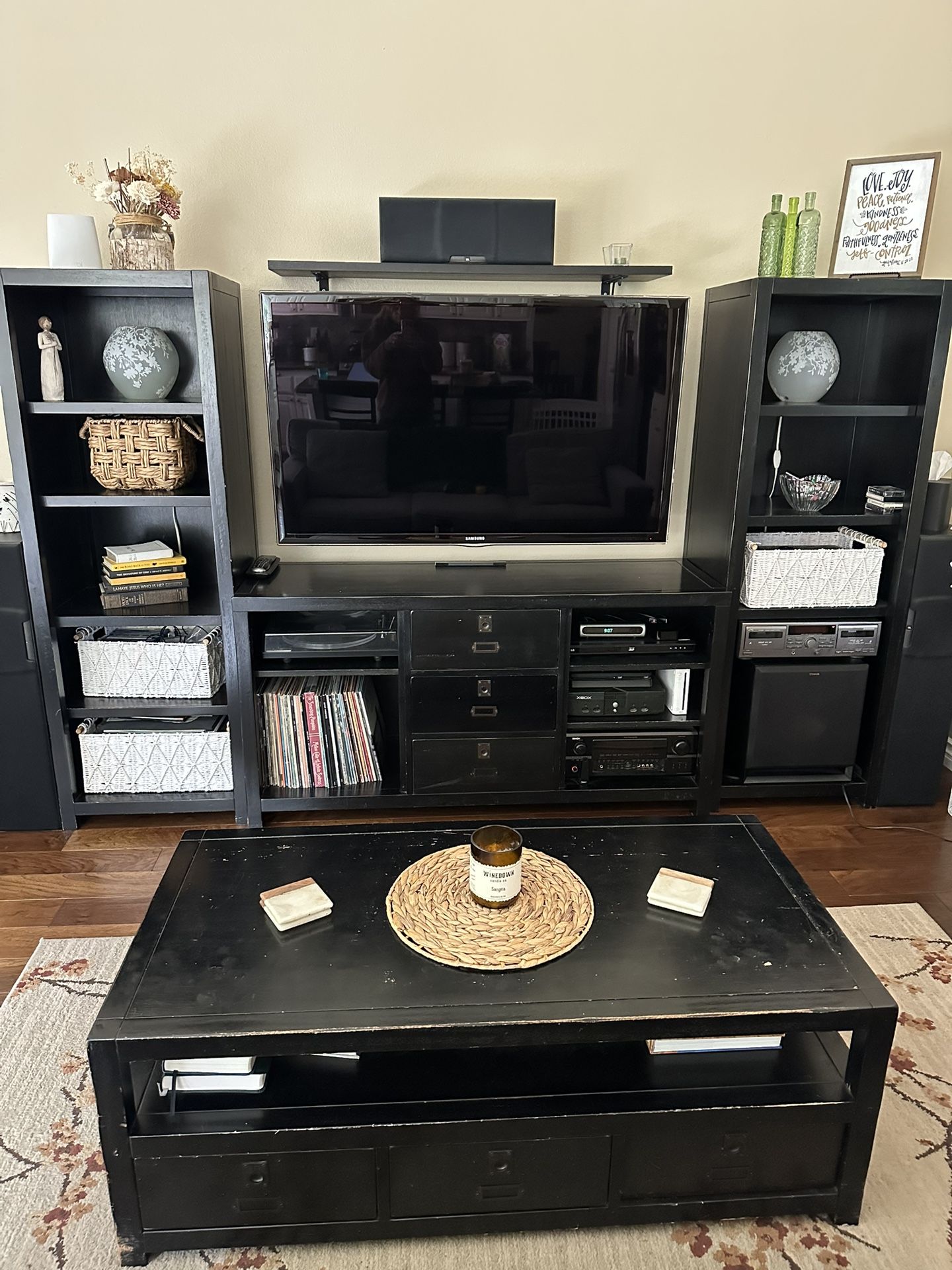 TV Stand, Bookshelf, Coffee Table