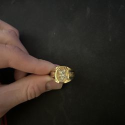14k solid gold and white gold ring