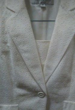 White floral textile