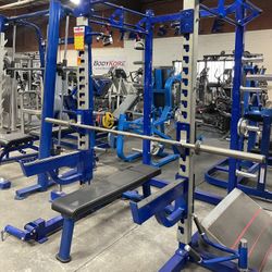 Fit4sale Heavy Duty Custom Squat Cage w/ Flat to 90 Bench
