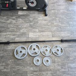 110 Pound Olympic Bar Weight Set
