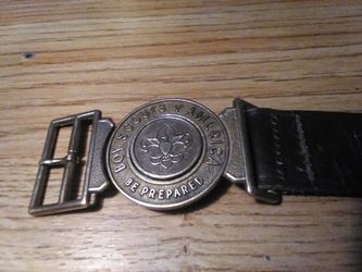 Vintage Boyscout Belt And Buckle