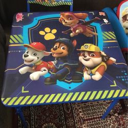 Paw Patrol Kids Erasable Activity Table Includes 1Chair
