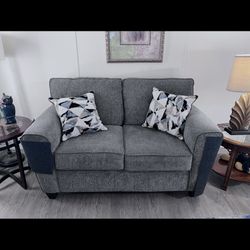 Brown solid oak table An couch $125 They can be sold Separately 