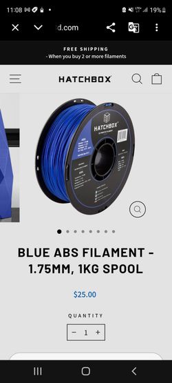 HatchBox Blue-ABS 3D Printer Filament