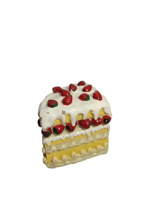 Strawberry Slice Of Cake Candle 1 Wick - Rare - Read Below 