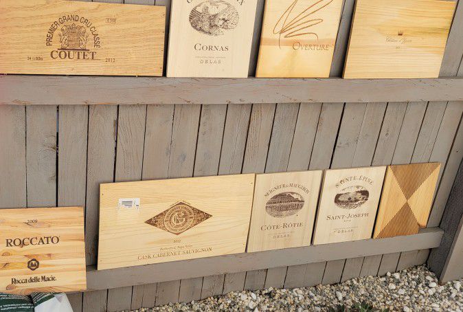 Wooden Wine Crate Lids, Repurpose For Decorating, Make an Offer