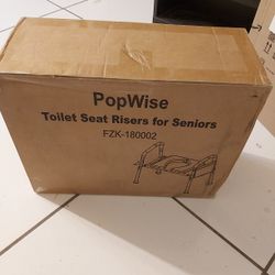 Toilet Seat Riser - Silver Color, NIB