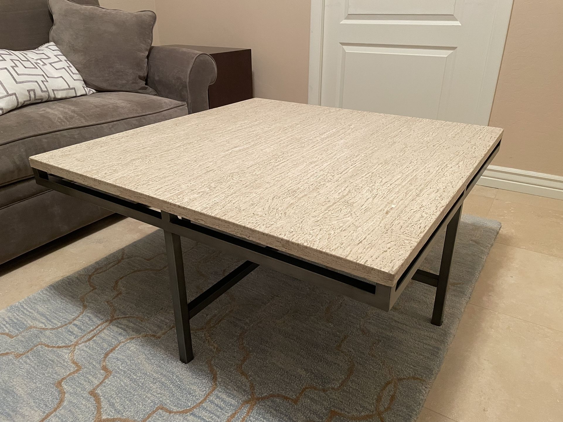Coffee & End Table Set - Stone & Metal