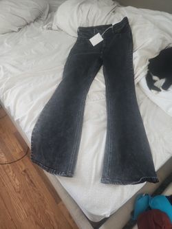 Black Bell Bottom Jeans Womans
