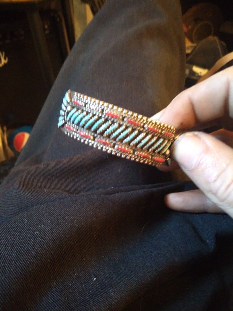 Turquoise Navajo Bracelet ,( Cuff)