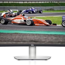 Dell S3422DW Curved Monitor - 34-inch WQHD (3440 x 1440) Display, 1800R Curved Screen, Built-in Dual 5W Speakers, 4ms Grey-to-Grey Response Time, 16.7