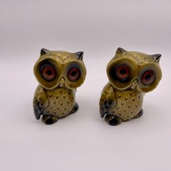 Vintage Roselane Pottery Owls