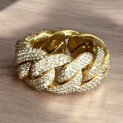 14k Men’s Diamond Cuban Link Ring