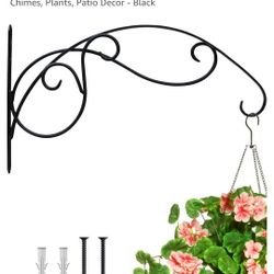 Heavy Duty Black Steel Powder Coated Indoor/ Outdoor Hangers -- 4 Available 