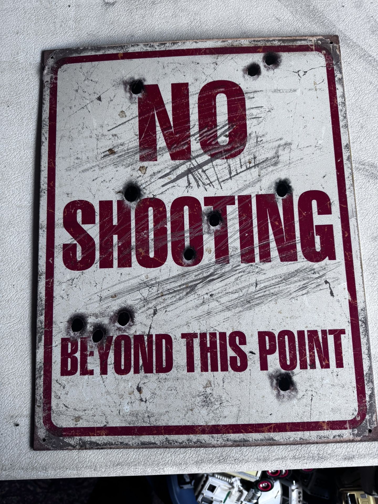 No Shooting Beyond This Point (tin)