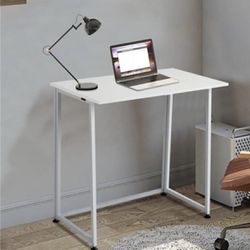 imple Collapsible Computer Desk White