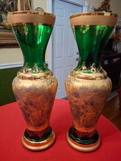 Bohemian Glass Vases