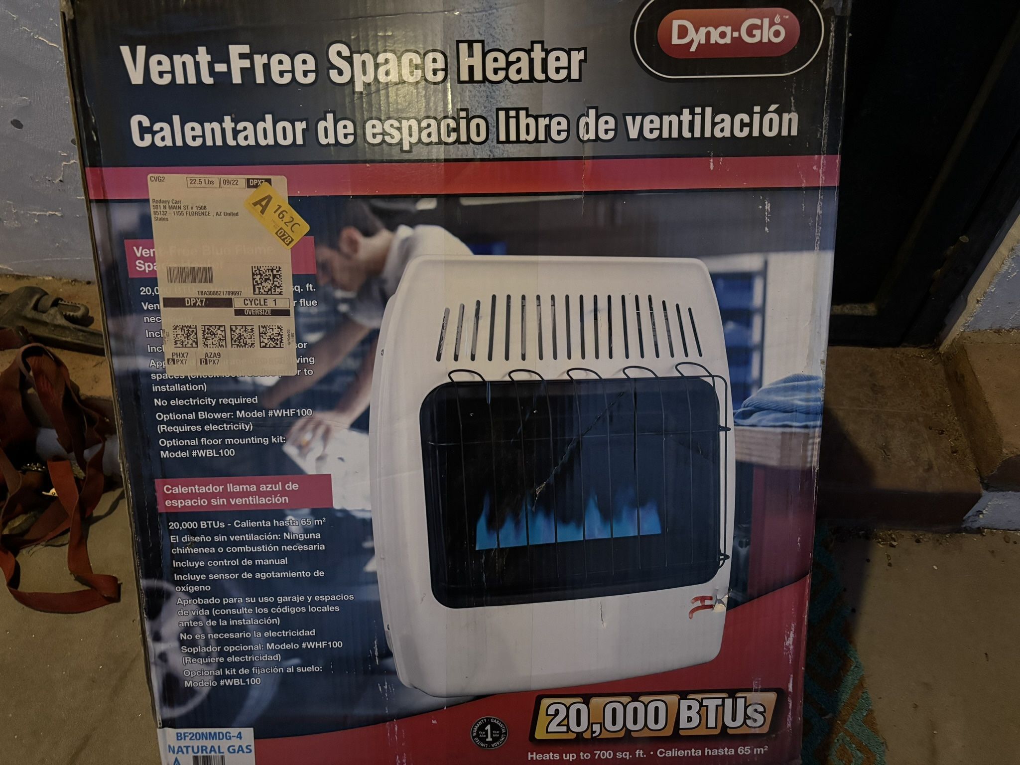 New  Natural Gas Blue Flame Heater