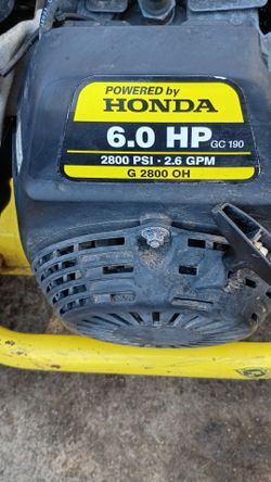 Honda 6 HP Gas Pressure Washer For Sale $175