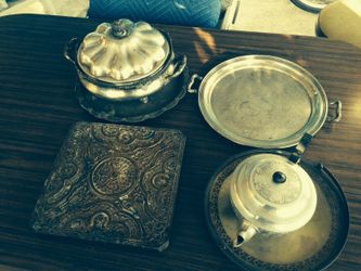 Silver Serving dishes. 75.00 For All