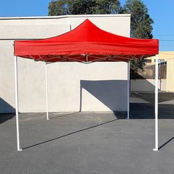 (Brand New) $110 Outdoor 10x10 FT EZ PopUp Party Tent Patio Canopy Shelter w/ Carry Bag (Black/Red) 