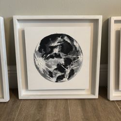 Set of 3 Modern Abstract Framed Wall Art