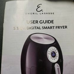 air fryer Emeril Lagasse 5.3 QT digital big smart fryer  6/8/25yakima