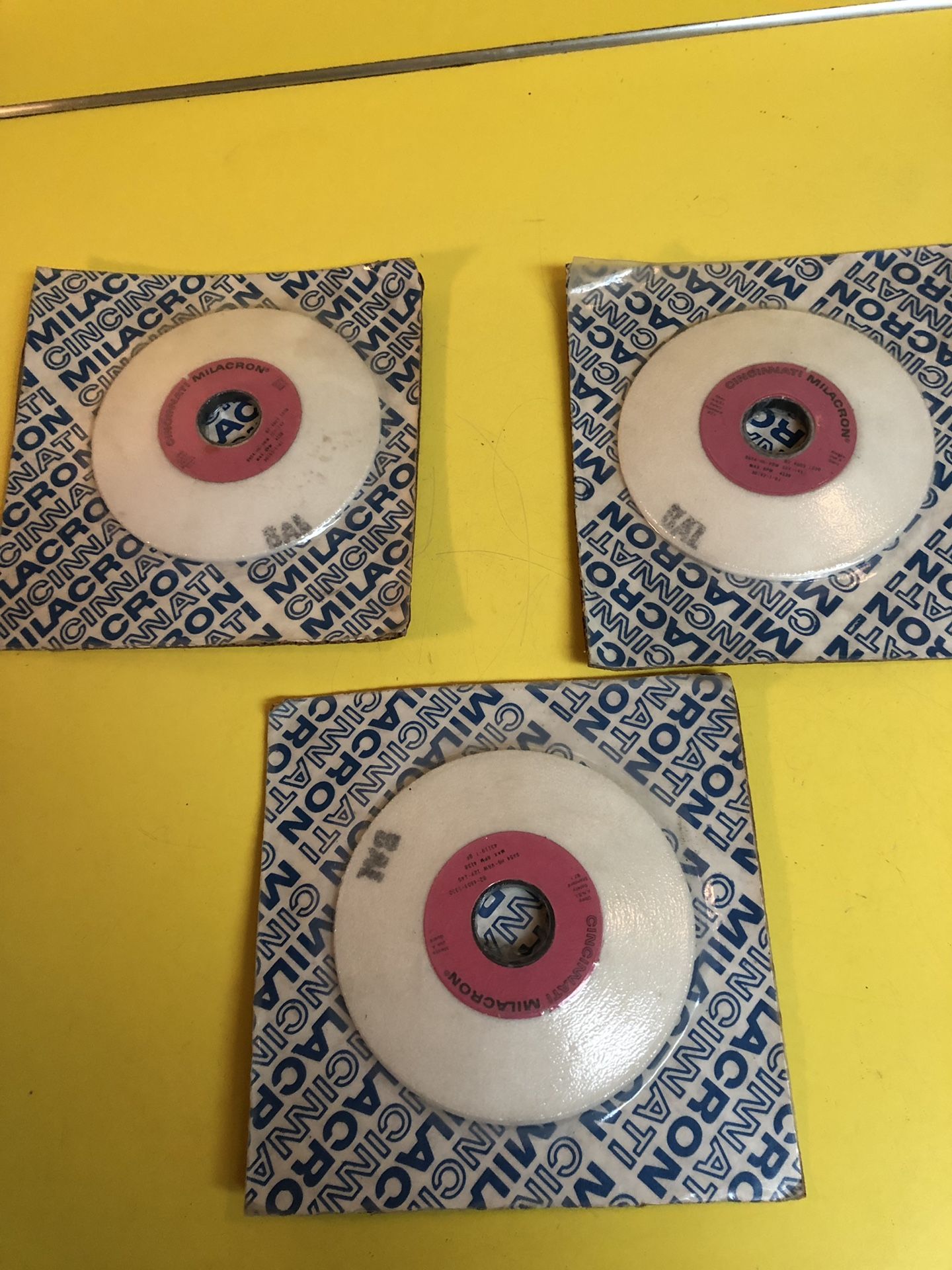 Cincinnati Milacron grinding wheels Lot of three new in package