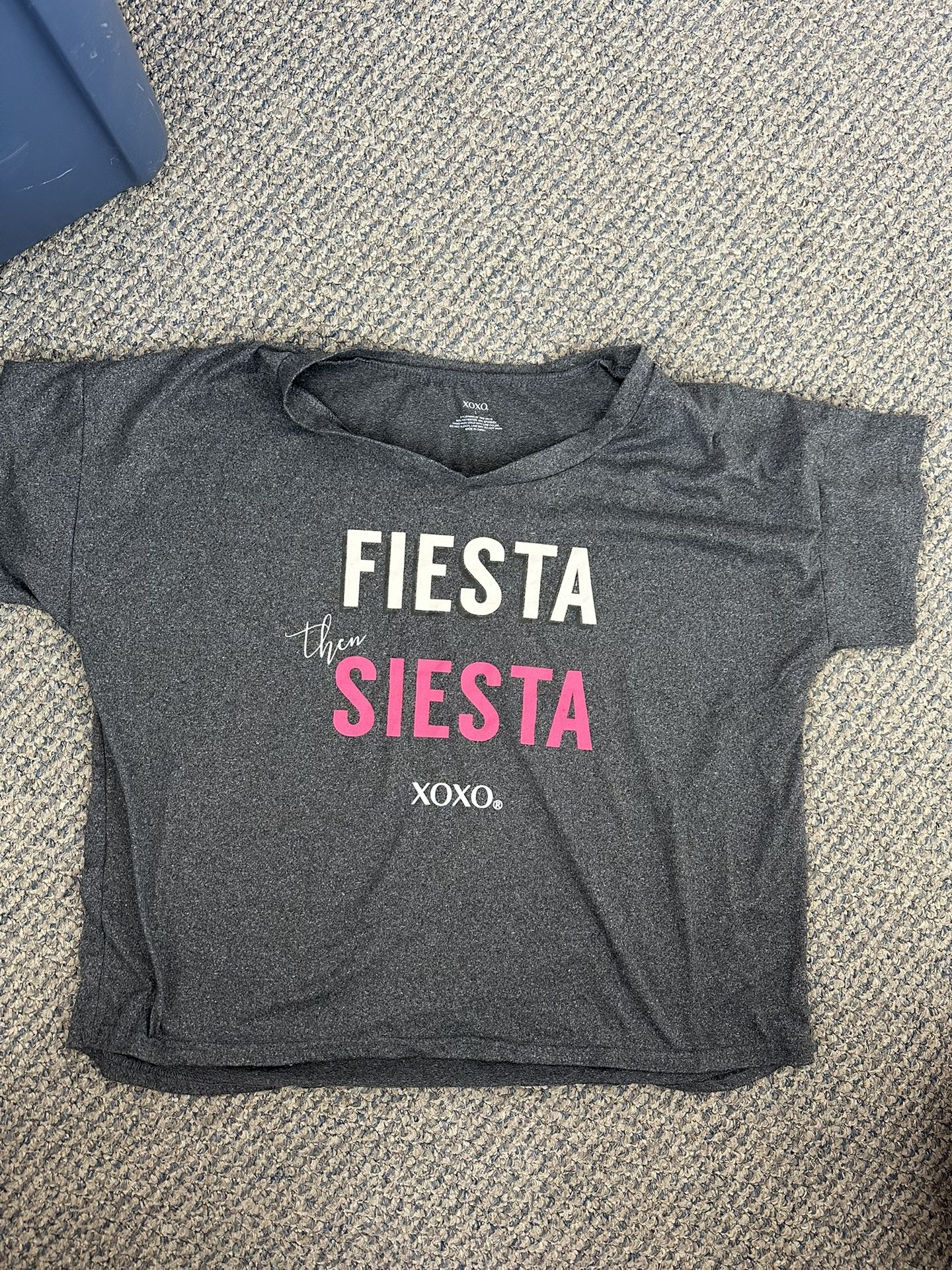 New Women’s Shirt No Tag Large Xoxo Fiesta Then Siesta