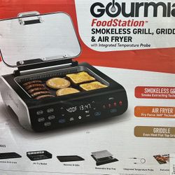 Gourmia FoodStation Smokeless Grill, Griddle & Air Fryer GGA2180