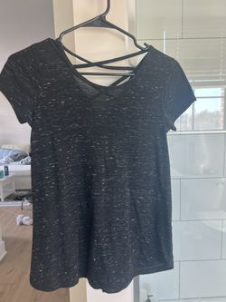 Black & grey cross back top - size small