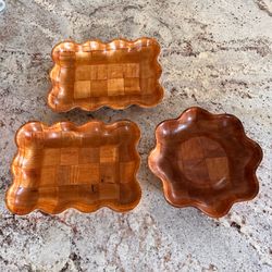Vintage Mid Century Woven Plates