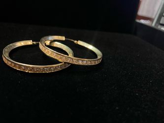 14k gold hoops #111022-9 MJ