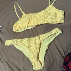 Women's  Scoop Neck Bikini Set Swimsuit Size M