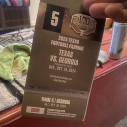 Season Texas Football Parking Pass/Or Single Game Negotiations 