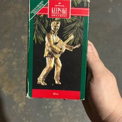 Brass Plated Elvis Ornament