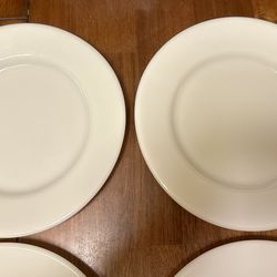 4 Vintage Corning Pyrex Tableware 9.5" Dinner Plates - Authentic MCM Ind. Strength  Set #3