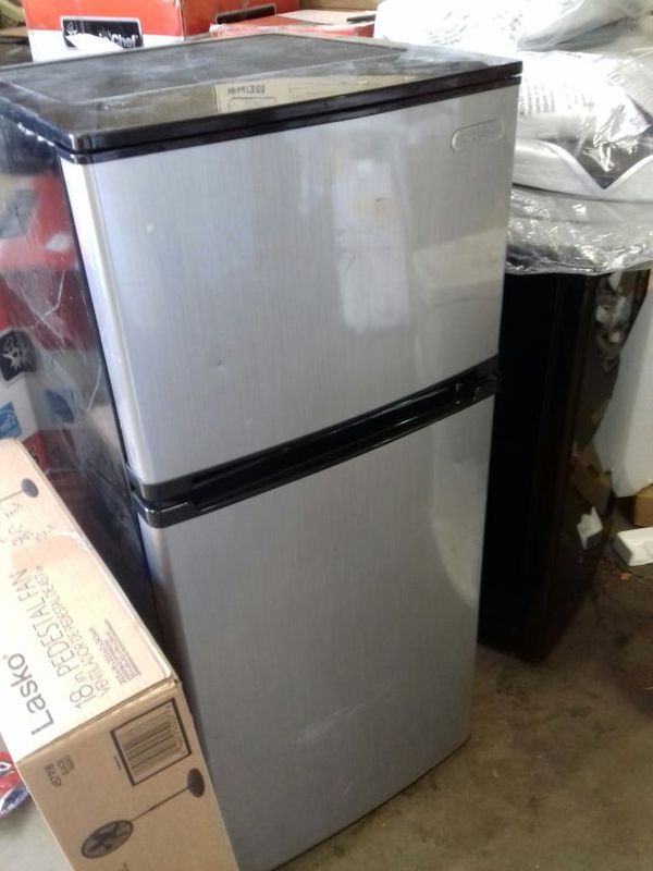 Vissani mini fridge with stainless steel finish look for Sale in