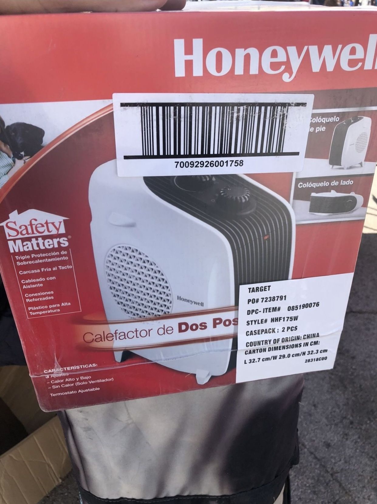 Honeywell Dual-Position Fan Forced Heater, 1500-Watts HHF175W $35 each Or  two for $65 for Sale in Arlington, TX - OfferUp