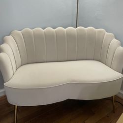 Ivory Loveseat $250