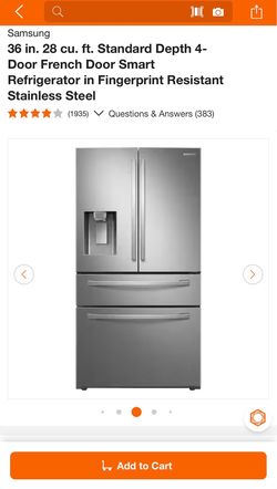 Samsung refrigerator 28cu ft standard depth O.B.O