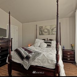 Queen Size Bedroom Set Solid Wood 