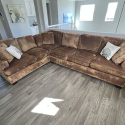 Custom sectional sofa with ottoman
