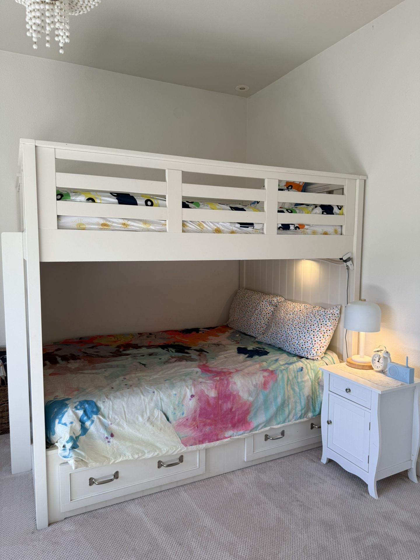 Pottery Barn Belden Full-Over-Full Bunk Bed, Simply White