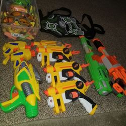 Nerf Dart Tag Kit And 7 Additional Guns With 140 Darts