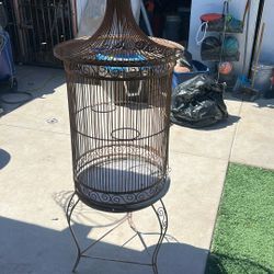 Large Vintage Bird Cage Decorative