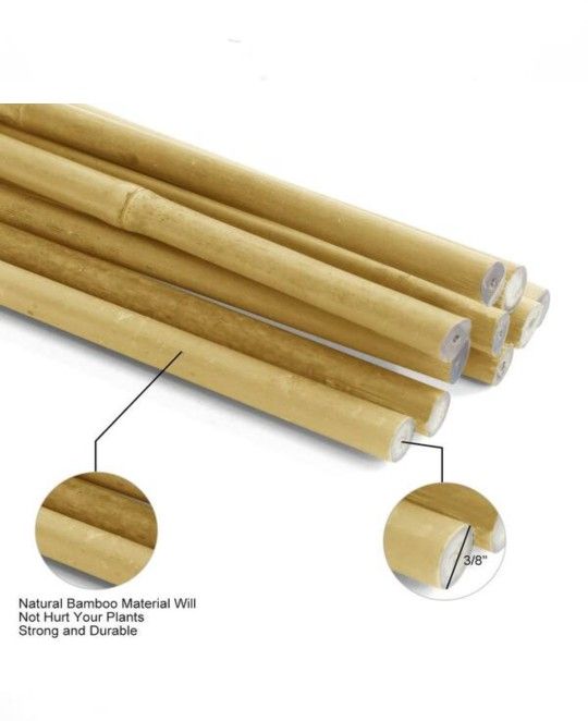 ✨️ $25 w3193 Ecostake
3 ft. x 3/8 in. Natural Bamboo Garden Plant Stakes for Climbing Support (100-Pack) imp