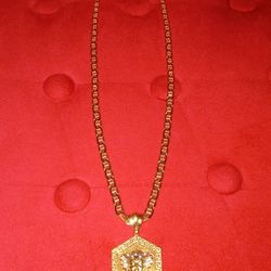  🇮🇹 ITALY 🇮🇹 REAL GOLD CHAIN 10K 22"INCHS AND  VERSACE GOLD PENDANT 10K $1250 DLLS